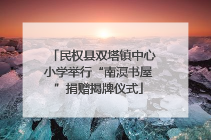 民权县双塔镇中心小学举行“南溟书屋”捐赠揭牌仪式