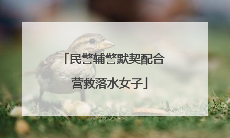 民警辅警默契配合 营救落水女子