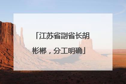 江苏省副省长胡彬郴，分工明确