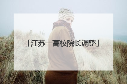 江苏一高校院长调整
