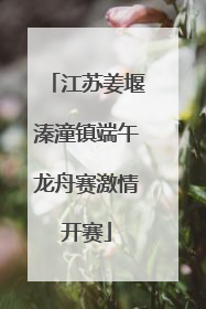 江苏姜堰溱潼镇端午龙舟赛激情开赛