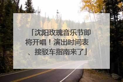 沈阳玫瑰音乐节即将开唱！演出时间表、接驳车指南来了