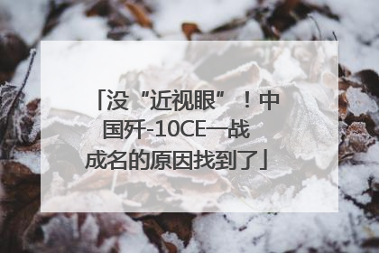 没“近视眼”！中国歼-10CE一战成名的原因找到了