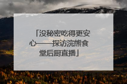 没秘密吃得更安心——探访浣熊食堂后厨直播