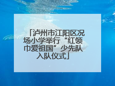 泸州市江阳区况场小学举行“红领巾爱祖国”少先队入队仪式