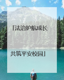 法治护航成长 共筑平安校园
