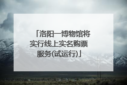 洛阳一博物馆将实行线上实名购票服务(试运行)