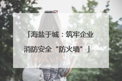 海盐于城：筑牢企业消防安全“防火墙”