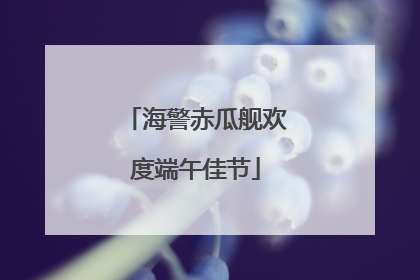 海警赤瓜舰欢度端午佳节