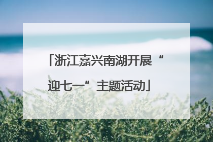 浙江嘉兴南湖开展“迎七一”主题活动