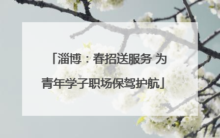 淄博：春招送服务 为青年学子职场保驾护航