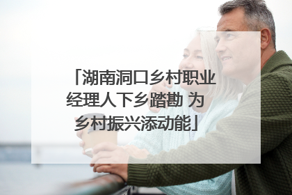湖南洞口乡村职业经理人下乡踏勘 为乡村振兴添动能