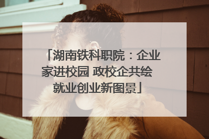 湖南铁科职院：企业家进校园 政校企共绘就业创业新图景