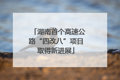 湖南首个高速公路“四改八”项目取得新进展
