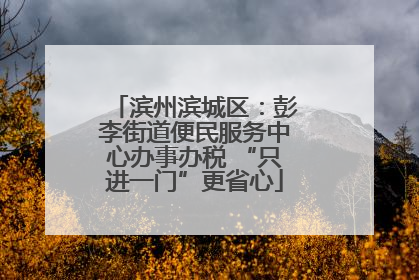 滨州滨城区：彭李街道便民服务中心办事办税 “只进一门”更省心