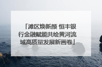 滩区焕新颜 恒丰银行金融赋能共绘黄河流域高质量发展新画卷