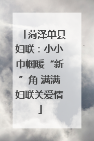 菏泽单县妇联：小小巾帼暖“新”角 满满妇联关爱情