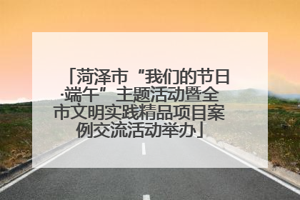 菏泽市“我们的节日·端午”主题活动暨全市文明实践精品项目案例交流活动举办
