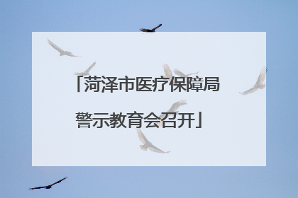 菏泽市医疗保障局警示教育会召开