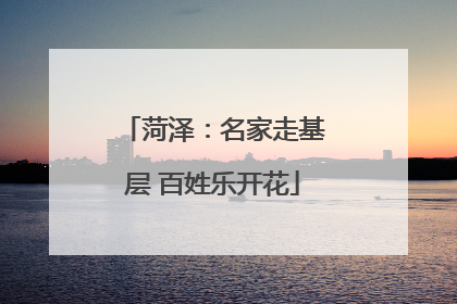 菏泽：名家走基层 百姓乐开花
