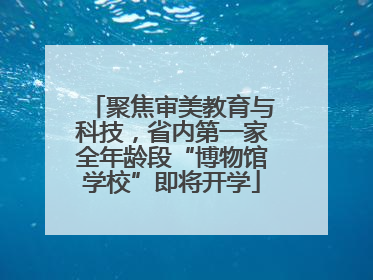 聚焦审美教育与科技，省内第一家全年龄段“博物馆学校”即将开学