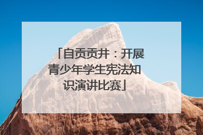 自贡贡井：开展青少年学生宪法知识演讲比赛