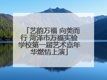 艺韵万福 向美而行 菏泽市万福实验学校第一届艺术嘉年华燃情上演
