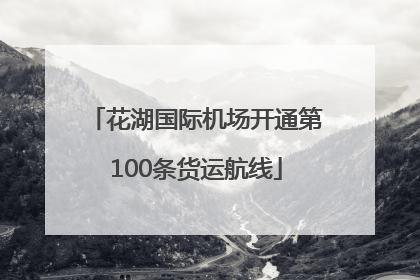 花湖国际机场开通第100条货运航线