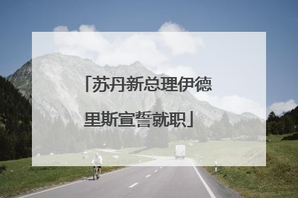 苏丹新总理伊德里斯宣誓就职