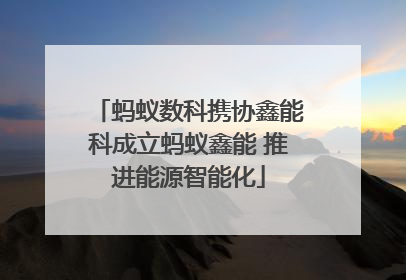 蚂蚁数科携协鑫能科成立蚂蚁鑫能 推进能源智能化