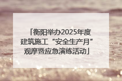 衡阳举办2025年度建筑施工“安全生产月”观摩暨应急演练活动