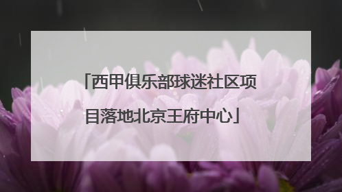 西甲俱乐部球迷社区项目落地北京王府中心