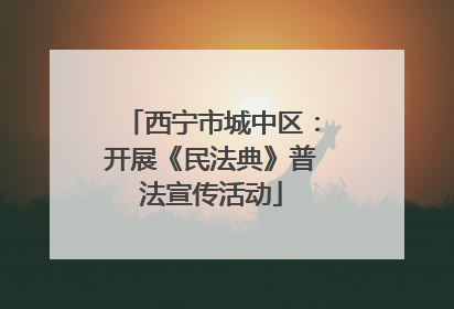 西宁市城中区：开展《民法典》普法宣传活动