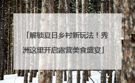 解锁夏日乡村新玩法！秀洲这里开启露营美食盛宴