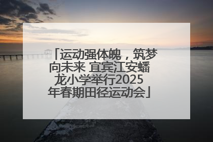 运动强体魄，筑梦向未来 宜宾江安蟠龙小学举行2025年春期田径运动会
