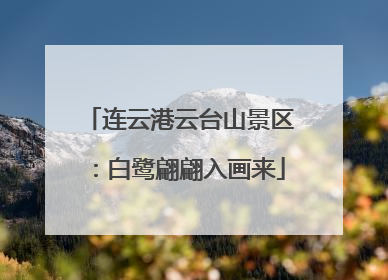 连云港云台山景区：白鹭翩翩入画来