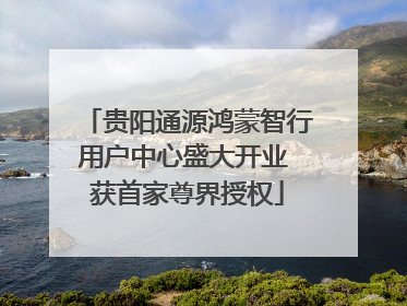 贵阳通源鸿蒙智行用户中心盛大开业 获首家尊界授权