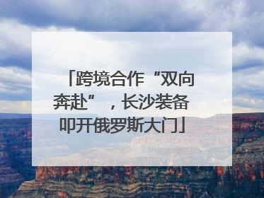 跨境合作“双向奔赴”，长沙装备叩开俄罗斯大门