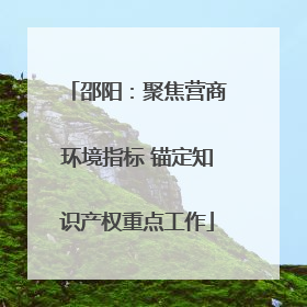 邵阳：聚焦营商环境指标 锚定知识产权重点工作