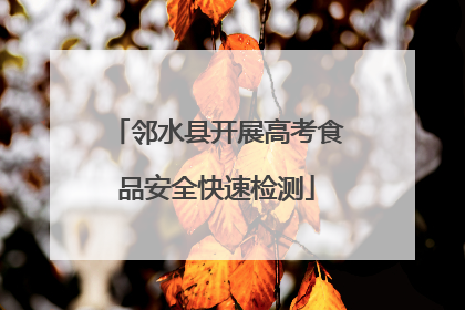邻水县开展高考食品安全快速检测