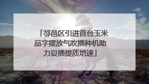 鄠邑区引进首台玉米品字摆放气吹播种机助力夏播提质增速
