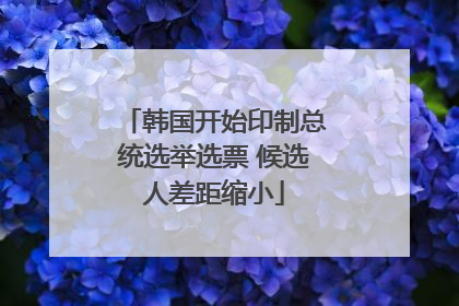 韩国开始印制总统选举选票 候选人差距缩小