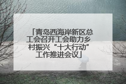 青岛西海岸新区总工会召开工会助力乡村振兴“十大行动”工作推进会议