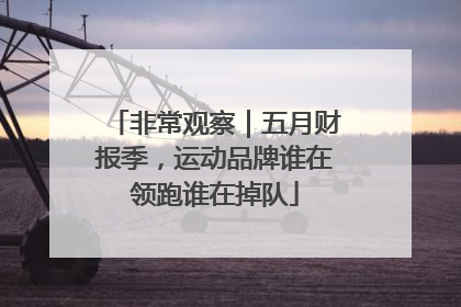 非常观察｜五月财报季，运动品牌谁在领跑谁在掉队