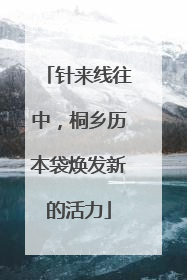 针来线往中，桐乡历本袋焕发新的活力