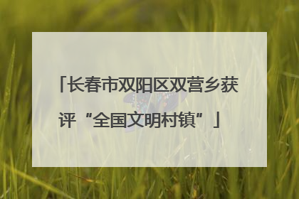 长春市双阳区双营乡获评“全国文明村镇”