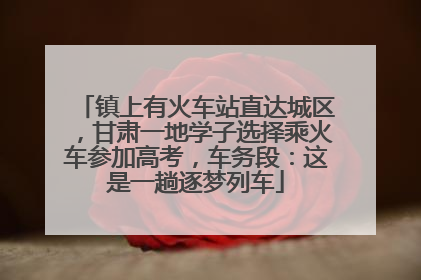 镇上有火车站直达城区，甘肃一地学子选择乘火车参加高考，车务段：这是一趟逐梦列车