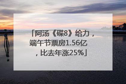 阿汤《碟8》给力，端午节票房1.56亿，比去年涨25%