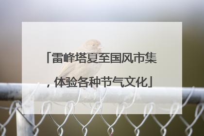 雷峰塔夏至国风市集，体验各种节气文化