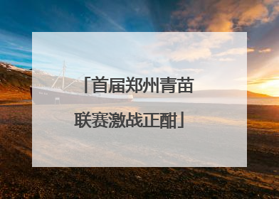 首届郑州青苗联赛激战正酣